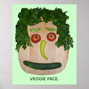 Poster Veggie Face