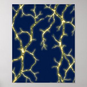 Poster Veias Elétricas De Energia De Plasma: Lig De Ramif