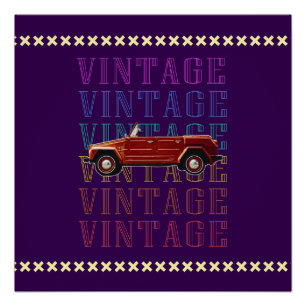 Pôster veículo automóvel-motor-vintage
