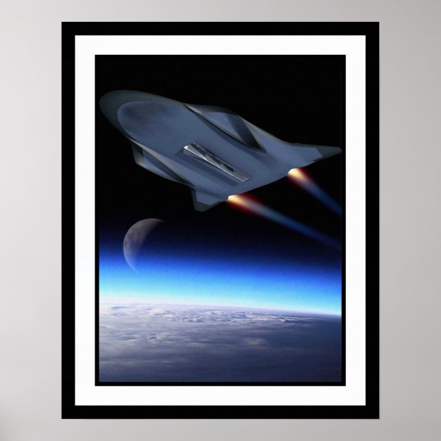 Poster Veículo de Cruzeiro Hipersônico da Força Aérea Con (Frente)