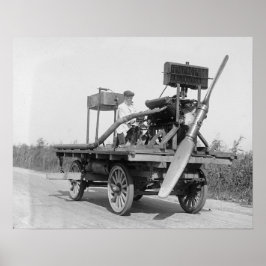 Pôster Veículo Estranho com Hélice, 1922. Foto Antiga