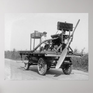 Pôster Veículo Estranho com Hélice, 1922. Foto Antiga