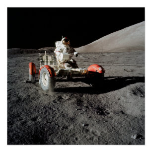 Pôster Veículo Lunar de Rover da NASA Apollo 17, 1972