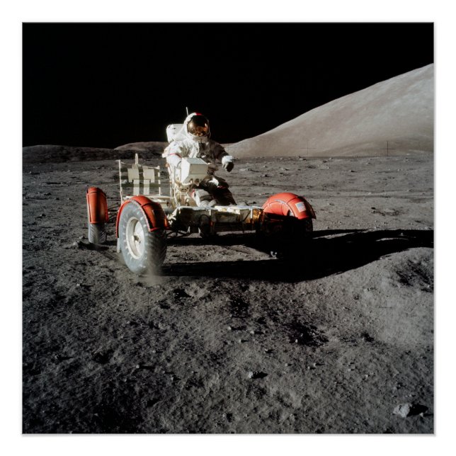 Pôster Veículo Lunar de Rover da NASA Apollo 17, 1972 (Frente)