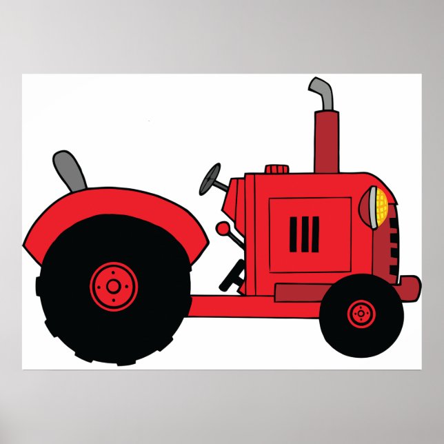 Poster Veículo Trator da Fazenda Vermelha (Frente)