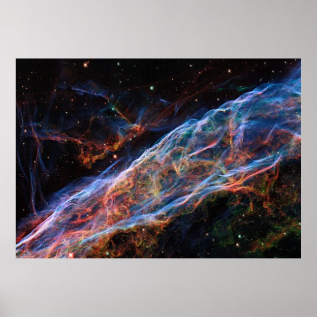 Poster Veil Nebula Supernova Remnants Hubble Telescope (Frente)