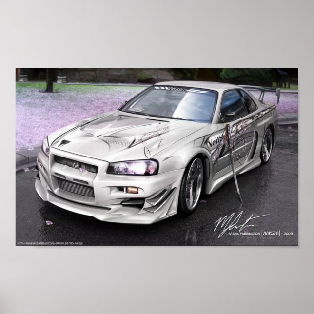 Poster Veilside StreetDrag GTR por MK211 (Frente)