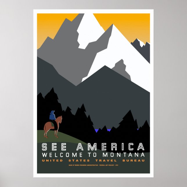 Poster Veja a América - Bem-vindo a Montana (Frente)