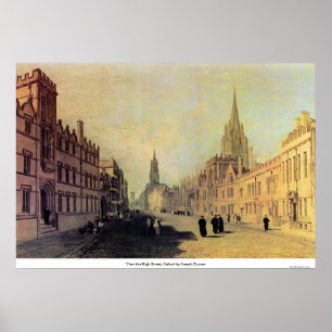 Pôster Veja a rua principal, Oxford por Joseph Turner