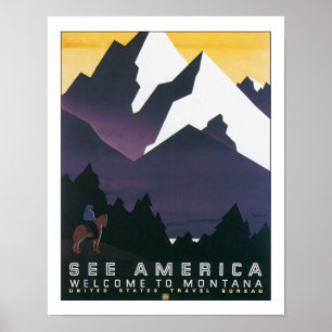 Poster Veja América - boa vinda a Montana