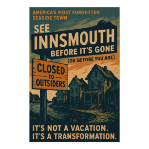 Pôster Veja Innsmouth Antes de Sair - Uma Cidade Costeira