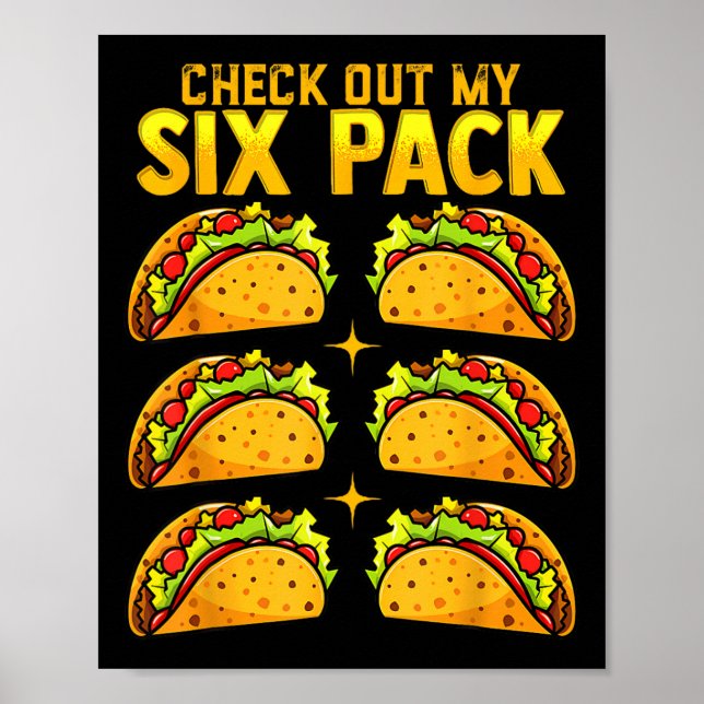 Poster Veja Meu Ajustado Cinco De Mayo Engraçado De Taco (Frente)