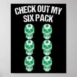 Poster Veja Meu Shamro De Dia de São Patrício De Seis Pac