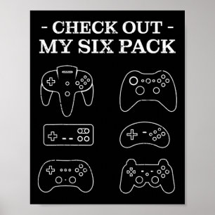 Poster Veja Os Meus 6 Gamers De Vídeo Com Gamers Engraçad
