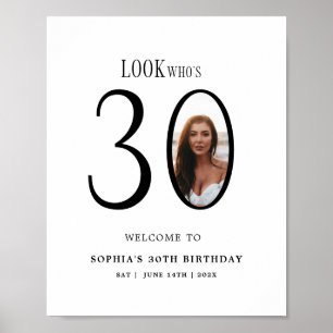 Poster Veja quem é o Sinal de 30 Foto-aniversário de 30 a
