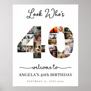 Poster veja quem é o sinal de festa de aniversário da Col
