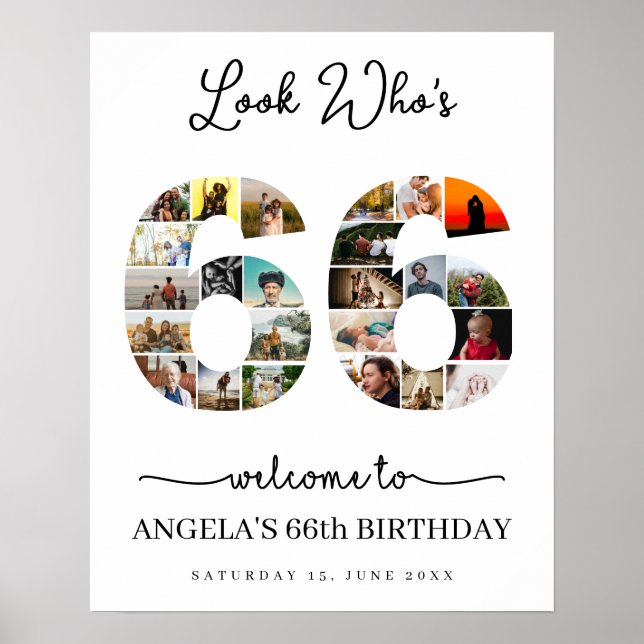 Poster veja quem é o sinal do 66 Photo Collage (Frente)