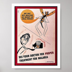 Poster Veja sua malária do doutor Para Apropriado