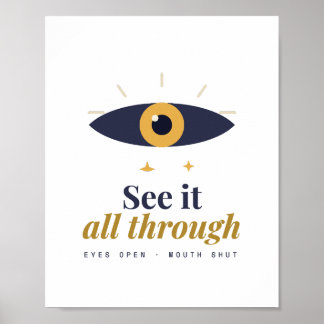 Poster Veja Tudo Através do Cartaz de Arte Moderna Inspir