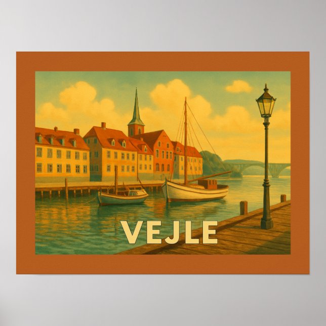 Poster Vejle Denmark Bridge (Frente)