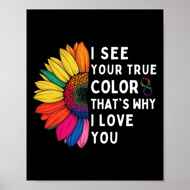 Poster Vejo suas verdadeiras cores Infinity Conscientizaç (Frente)