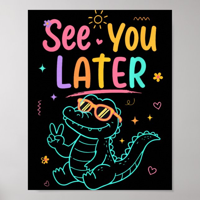Poster Vejo Você Mais Tarde Professor Verão Jacaré (Frente)