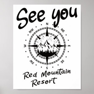 Poster Vejo Você No Esqui De Férias De Caminho Da Montanh