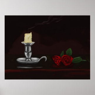 Poster Vela e flor