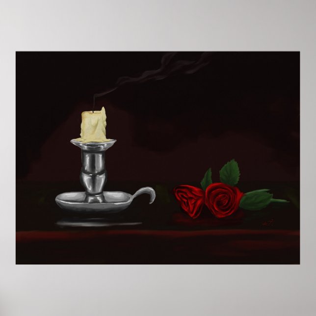 Poster Vela e flor (Frente)