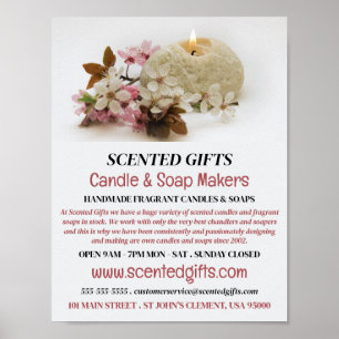 Poster Vela Floral, Vela E Publicidade Para Criadores De