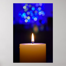 Poster Vela sob luz azul