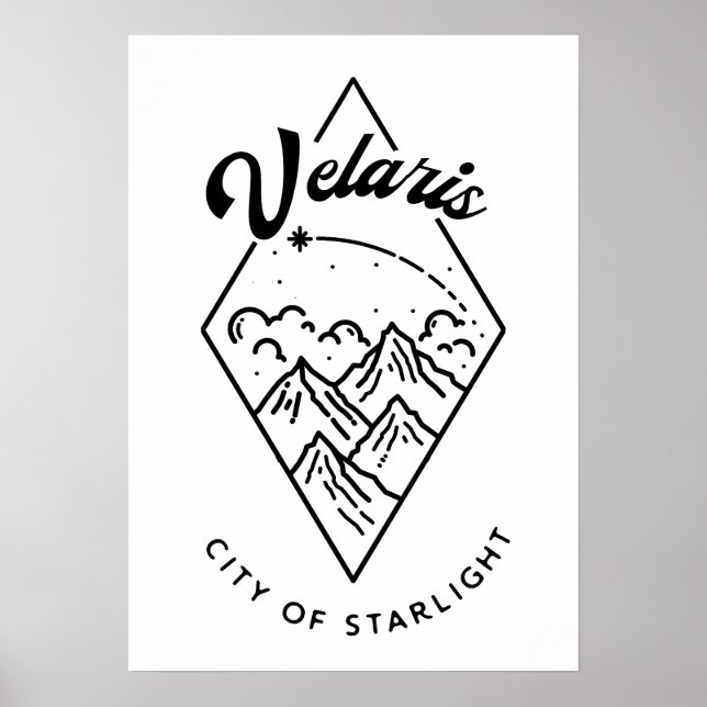 Poster Velaris Inspirado em ACOTAR  (Frente)
