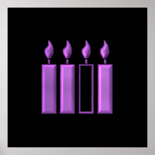 Poster velas "3-D" da grinalda do advento