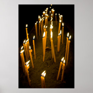 Poster Velas acenderam em uma igreja, Armênia