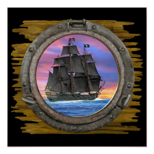 Pôster Velas Negras dos 7 Mares (Frente)