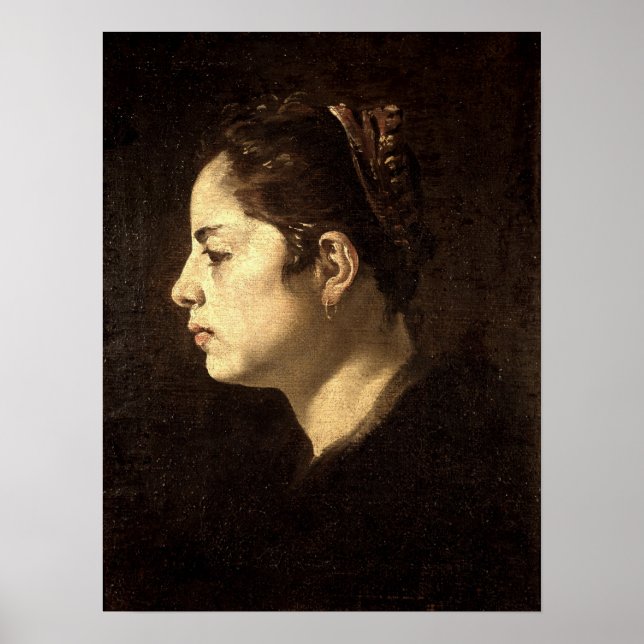 Poster Velázquez - Chefe De Uma Rapariga (Frente)