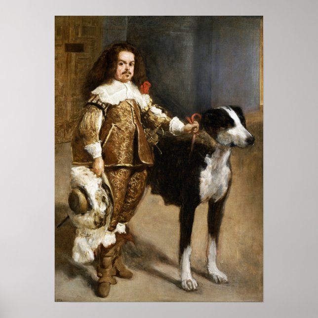 Poster Velázquez - Um Tolo Com Um Cachorro 1650 (Frente)