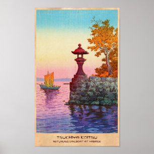 Poster Veleiro de retorno no hanga de Yabase Tsuchiya