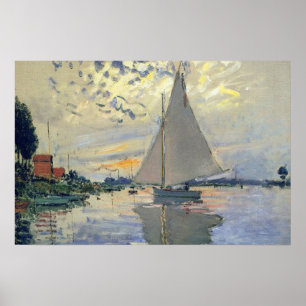 Poster Velero em Le Petit-Gennevilliers de Claude Monet