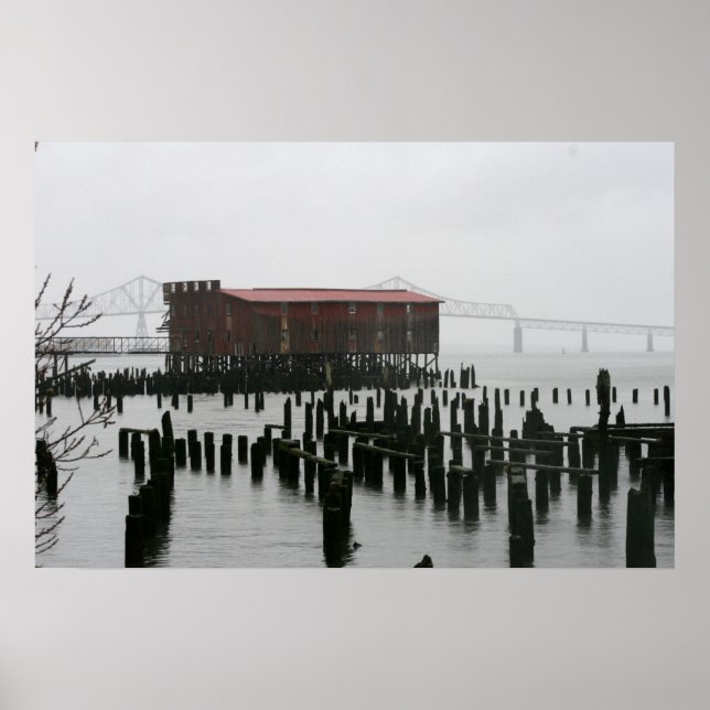 Pôster velha fábrica Astoia Oregon (Frente)