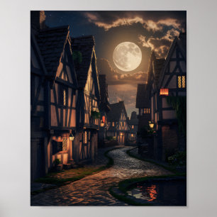 Poster Velha Noite de Lua Cheia
