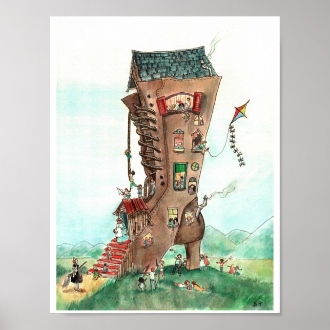 Poster Velha Senhora no Sapato (Frente)