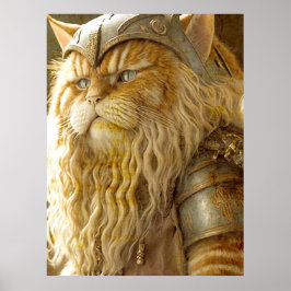 Poster Velha Viking De Gato.