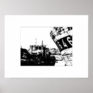 Poster Velhas embarcações em Bretanha