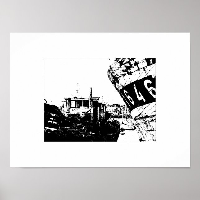 Poster Velhas embarcações em Bretanha (Frente)