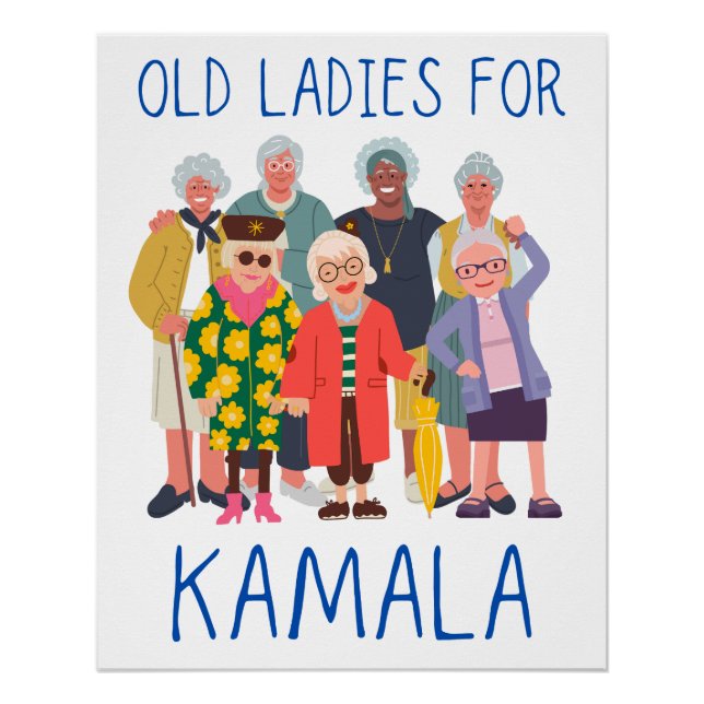 Pôster Velhas Senhoras para Kamala (Frente)