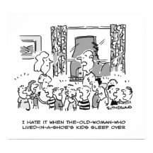 Velhinha que vivia em um Calçado miúda dorme