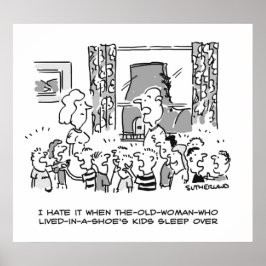 Poster Velhinha que vivia em um Calçado miúda dorme