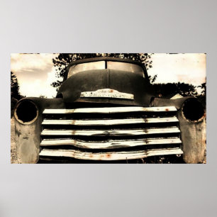 Pôster Velho Caminhão de Criação de Chevy