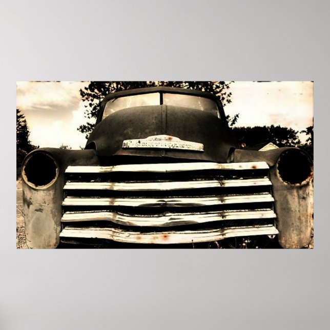 Pôster Velho Caminhão de Criação de Chevy (Frente)
